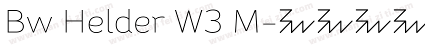 Bw Helder W3 M字体转换